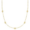 image:imageRossSimons Italian 14kt Yellow Gold Bead Station LumachinaChain NecklaceNo Gemstone