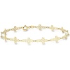 image:imageRossSimons Italian 14kt Yellow Gold Openwork Cross Station Braceletno gemstone