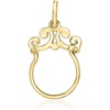 image:imageRossSimons Italian 14kt Yellow Gold Scrolled Charm Holder Pendant