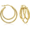 image:imageRossSimons Italian 14kt Yellow Gold TripleHoop Earrings