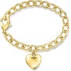 image:imageRossSimons Italian 14kt Yellow GoldPlated Heart CableChain Braceletno gemstone