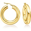 image:imageRossSimons Italian 14kt Yellow GoldPlated Hoop Earrings