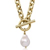 image:imageRossSimons Italian 14kt Yellow GoldPlated Necklace With Simulated Baroque PearlNo Gemstone