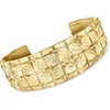 image:imageRossSimons Italian 18kt Gold Over Sterling SquarePattern Cuff Braceletno gemstone