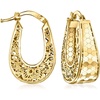 image:imageRossSimons Italian 18kt Yellow Gold Filigree Hoop Earrings