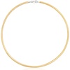 image:imageRossSimons Italian 4mm Reversible Omega Necklace in 2Tone Sterling SilverNo Gemstone