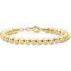 image:imageRossSimons Italian 6mm 18kt Gold Over Sterling Bead Braceletno gemstone