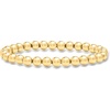 image:imageRossSimons Italian 6mm 18kt Gold Over Sterling Bead Stretch Braceletno gemstone