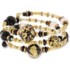 image:imageRossSimons Italian Black and GoldColored Murano Glass Bead Wrap Bracelet