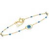 image:imageRossSimons Italian Blue and Black Enamel Evil Eye Station Bracelet in 14kt Yellow Goldno gemstone