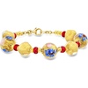 image:imageRossSimons Italian Multicolored Murano Glass Floral Bead Bracelet With 18kt Gold Over Sterling 7 inches
