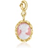 image:imageRossSimons Italian Pink Porcelain Cameo Charm in 18kt Gold Over Sterling