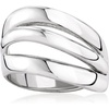 image:imageRossSimons Italian Sterling Silver 3Row Wave RingNo Gemstone