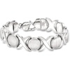 image:imageRossSimons Italian Sterling Silver Brushed and Polished XoLink Braceletno gemstone