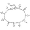 image:imageRossSimons Italian Sterling Silver Cross Charm Braceletno gemstone