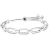 image:imageRossSimons Italian Sterling Silver Paper Clip Link Bolo Bracelet