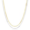 image:imageRossSimons Italian Sterling Silver and 18kt Gold Over Sterling 2Strand Herringbone NecklaceNo Gemstone