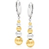 image:imageRossSimons Italian Sterling Silver and 18kt Gold Over Sterling Graduated Bead Drop Earrings