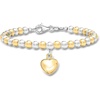 image:imageRossSimons Italian Sterling Silver and 18kt Gold Over Sterling Heart Bead Braceletno gemstone
