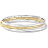 image:imageRossSimons Italian Sterling Silver and 18kt Gold Over Sterling Jewelry Set 3 Bangle Braceletsno gemstone