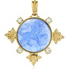 image:imageRossSimons Italian Tagliamonte Blue Venetian Glass Lion Pendant With 100 ct tw Sky Blue Topaz in 18kt Gold Over Sterling