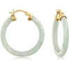 image:imageRossSimons Jade Hoop Earrings With 18kt Gold Over Sterling