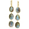 image:imageRossSimons Labradorite TripleDrop Earrings in 18kt Gold Over Sterling