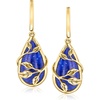 image:imageRossSimons Lapis Leaf Drop Earrings in 18kt Gold Over Sterling