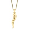 image:imageRossSimons Mens 18kt Gold Over Sterling Italian Horn Pendant NecklaceNo Gemstone