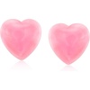 image:imageRossSimons Pink Jade Heart Earrings in 18kt Gold Over Sterling