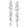 image:imageRossSimons RhodiumPlated Floral Drop Earrings With 1190 ct tw Czs