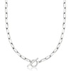 image:imageRossSimons Sterling Silver Paper Clip Link Toggle NecklaceNo Gemstone