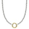 image:imageRossSimons Sterling Silver and 14kt Yellow Gold MultiCircle RoloChain NecklaceNo Gemstone