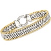 image:imageRossSimons Sterling Silver and 18kt Gold Over Sterling CubanLink and Bead Braceletno gemstone