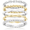 image:imageRossSimons Sterling Silver and 18kt Gold Over Sterling Jewelry Set 5 Stackable RingsNo Gemstone