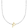 image:imageRossSimons Sterling Silver and 18kt Gold Over Sterling LumachinaChain Toggle NecklaceNo Gemstone