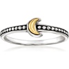 image:imageRossSimons Sterling Silver and 18kt Yellow Gold BaliStyle Moon RingNo Gemstone