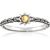 image:imageRossSimons Sterling Silver and 18kt Yellow Gold BaliStyle Sun RingNo Gemstone
