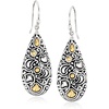 image:imageRossSimons Sterling Silver and 18kt Yellow Gold BaliStyle Teardrop Earrings