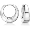 image:imageRossSimons Sterling SilverPlated Chunky Hoop Earrings