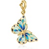 image:imageRossSimons Tonal Blue and White Enamel Butterfly Charm in 18kt Gold Over Sterling
