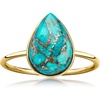 image:imageRossSimons Turquoise Ring in 10kt Yellow GoldCreated Turquoise