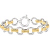 image:imageRossSimons TwoTone Sterling Silver Twisted CircleLink Braceletno gemstone
