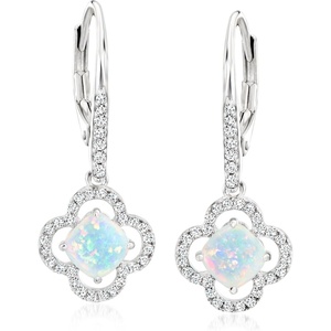 image:imageCharles Garnier LOpal LabGrown Opal Drop Earrings With 30 ct tw Czs in Sterling Silver