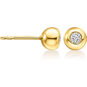 image:imagePure Collection by RossSimons 025 ct tw BezelSet LabGrown Diamond Bubble Earrings in 18kt Gold Over Sterling