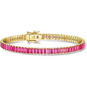 image:imagePure Collection by RossSimons 1000 LabGrown Ruby Tennis Bracelet in 18kt Gold Over SterlingCreated Ruby