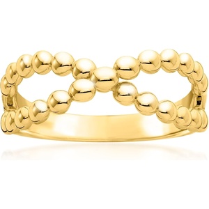 image:imagePure Collection by RossSimons 18kt Gold Over Sterling Crisscross Bead RingNo Gemstone