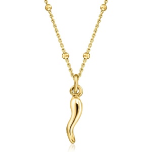 image:imagePure Collection by RossSimons 18kt Gold Over Sterling Italian Horn Bead Station Necklace 16 inches