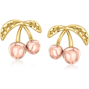 image:imagePure Collection by RossSimons Italian 10kt 2Tone Gold Petite Cherry Earrings