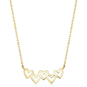 image:imagePure Collection by RossSimons Italian 10kt Yellow Gold Hearts NecklaceNo Gemstone
